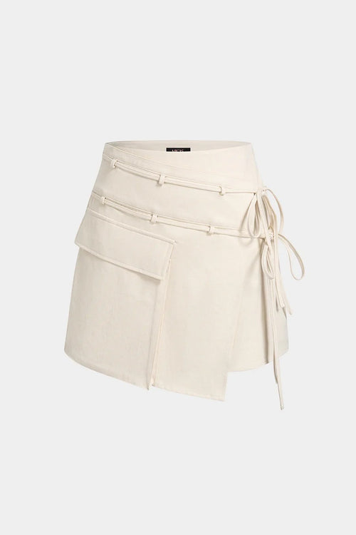Biege wrap skirt