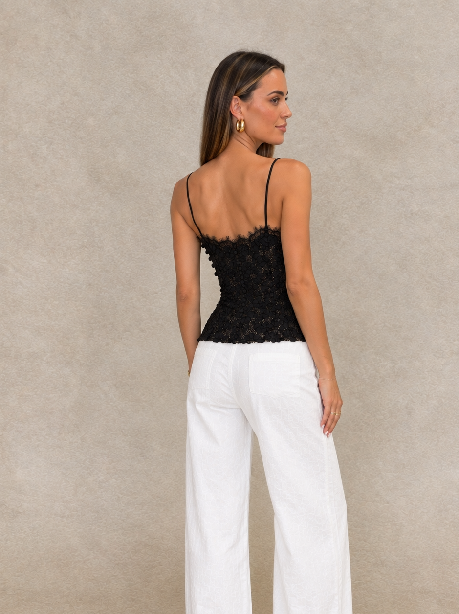 Rosette Lace Top