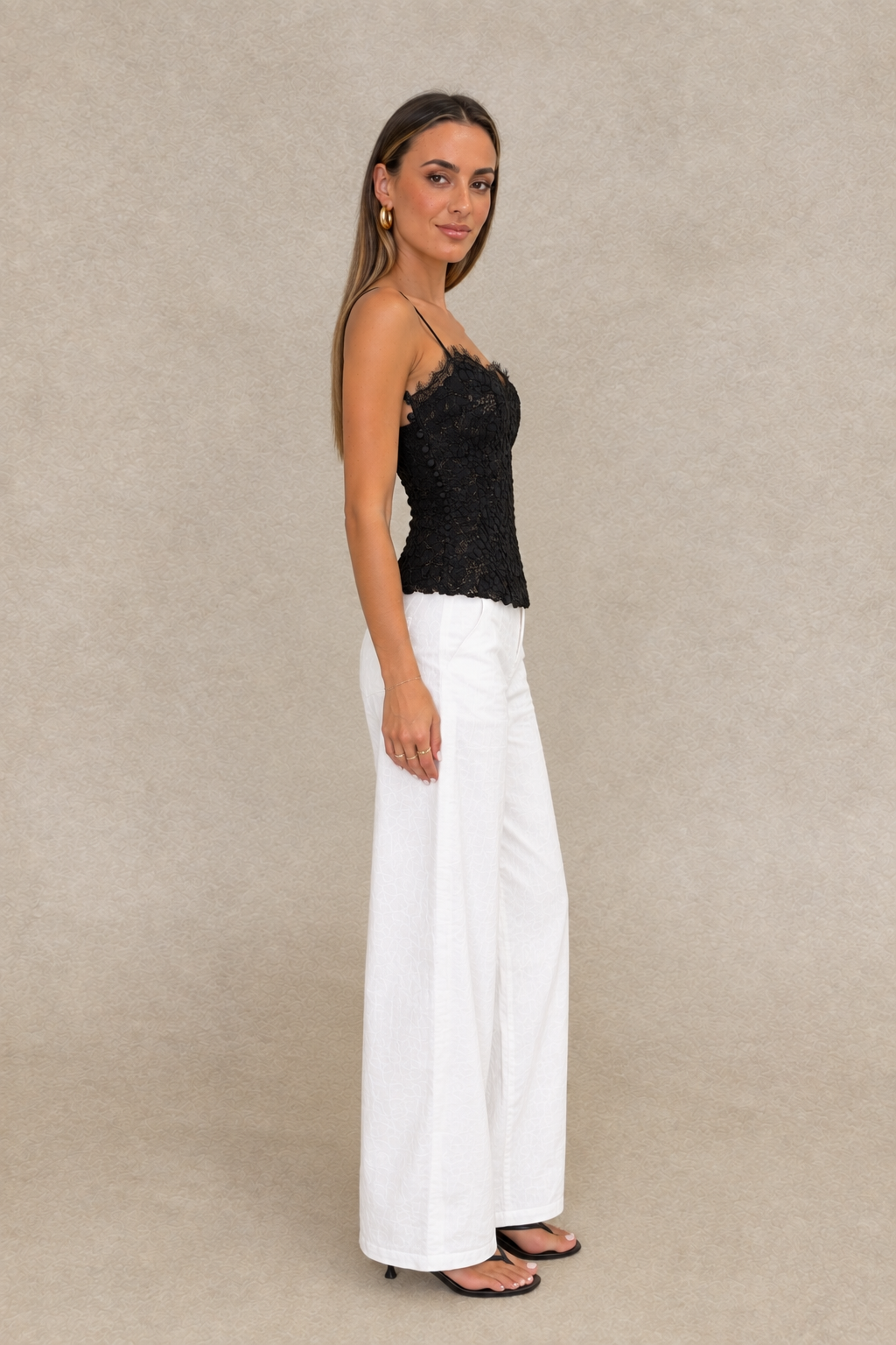 Rosette Lace Top