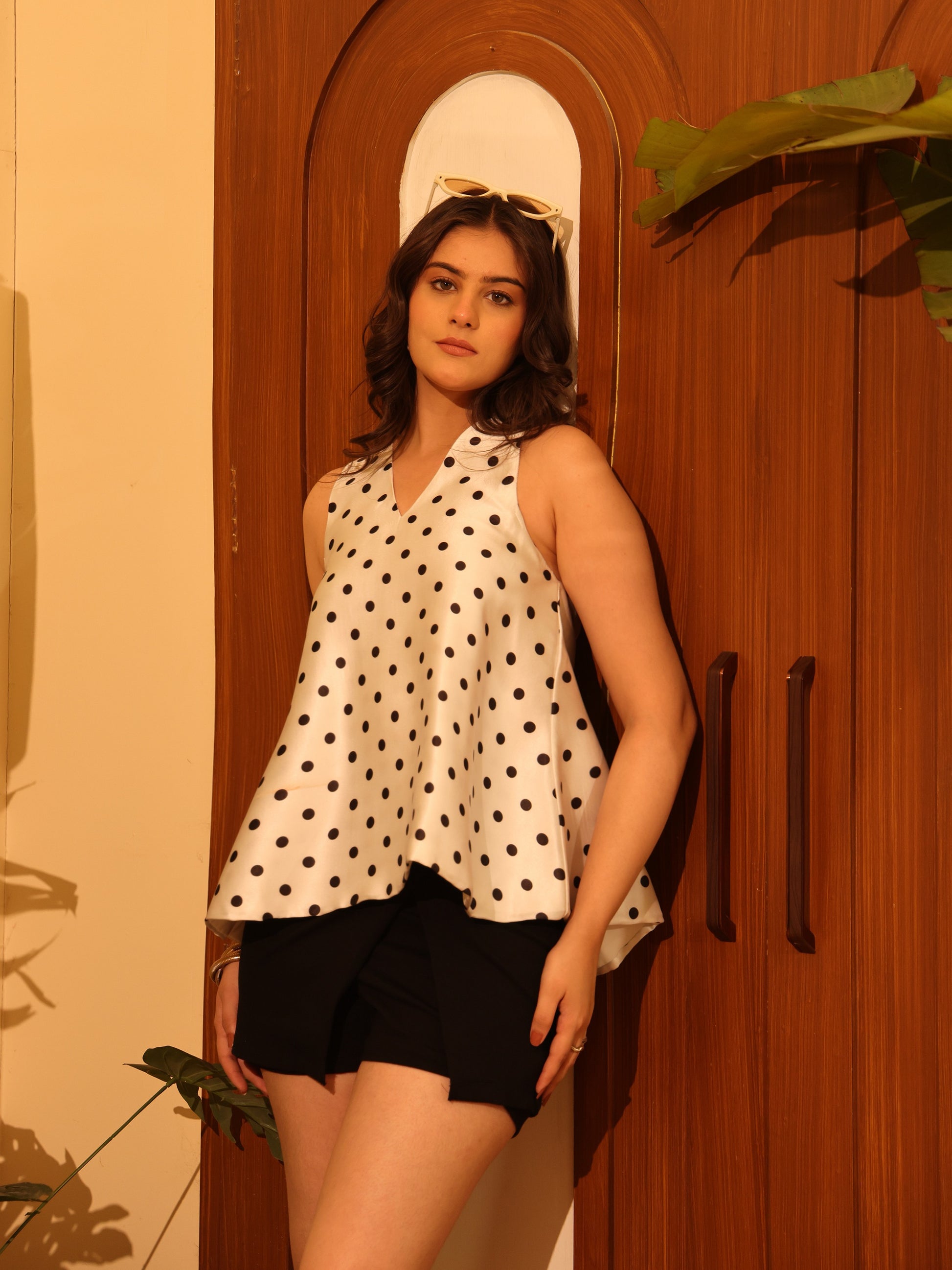 Zoe polka dot top