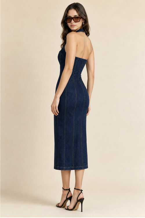 Blue denim dress