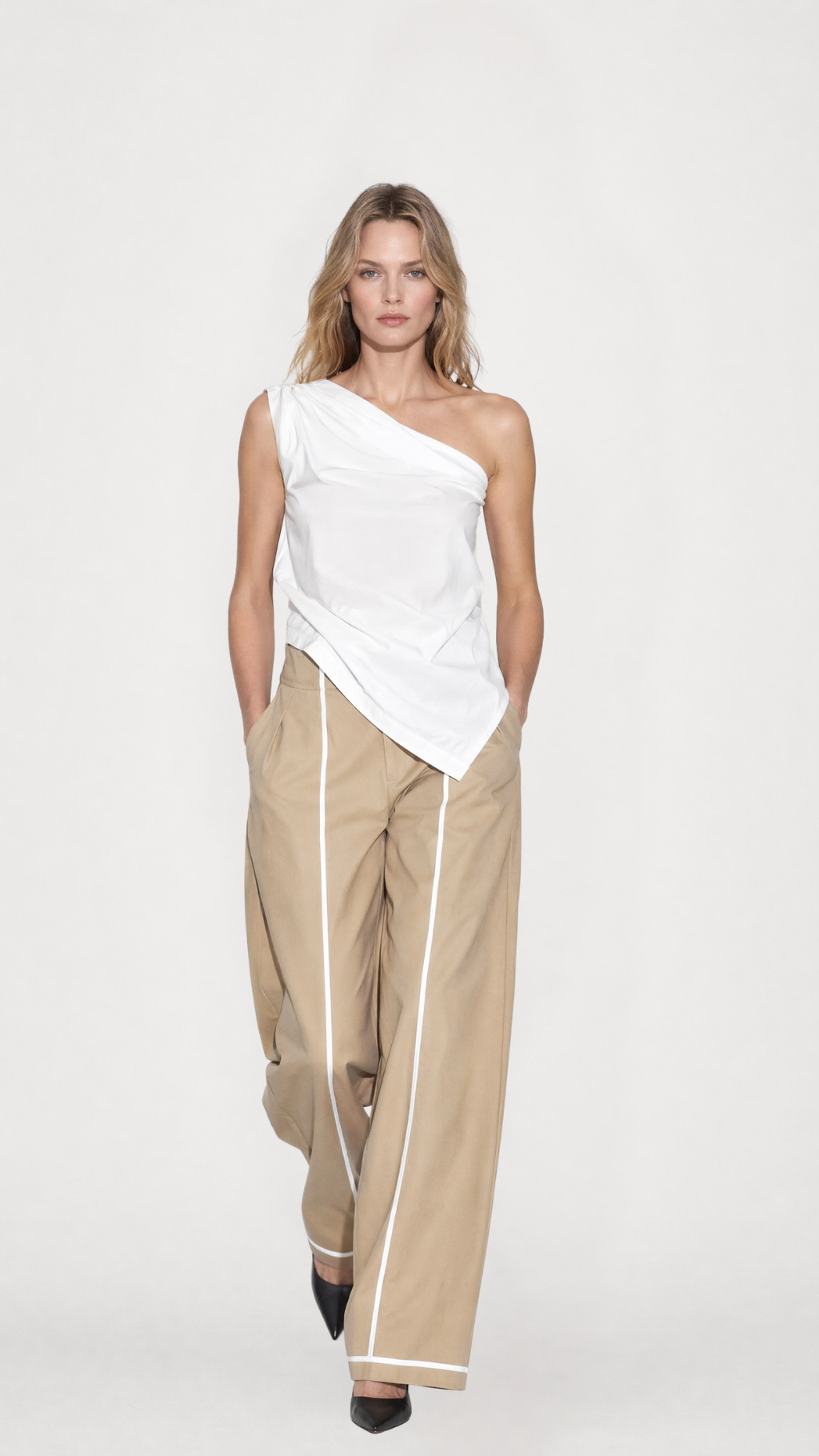 Ivory Sandline Wide Leg Pants