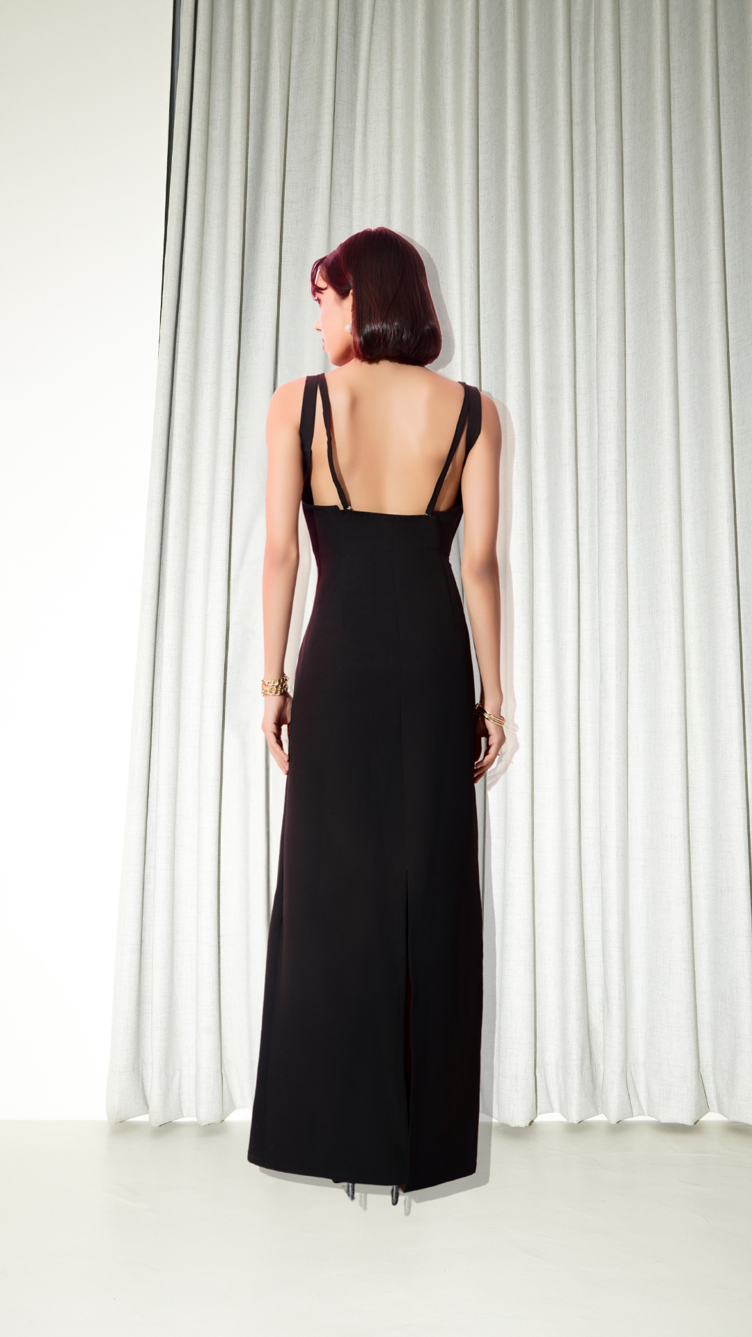 Sera Luxe Black Dress