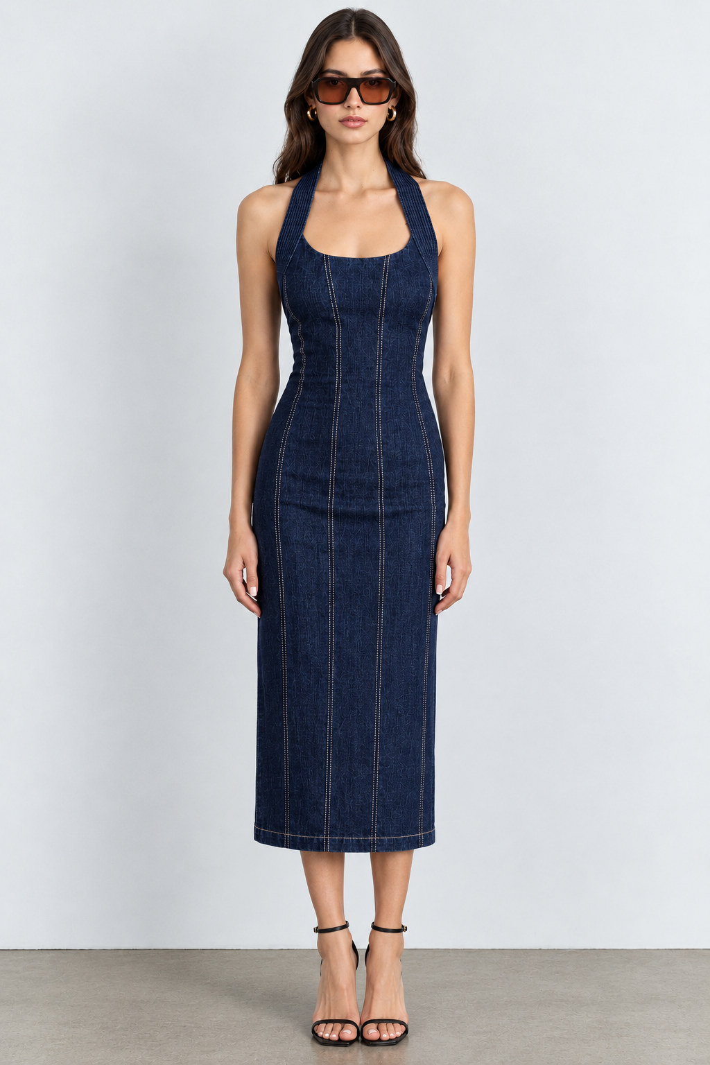Blue denim dress