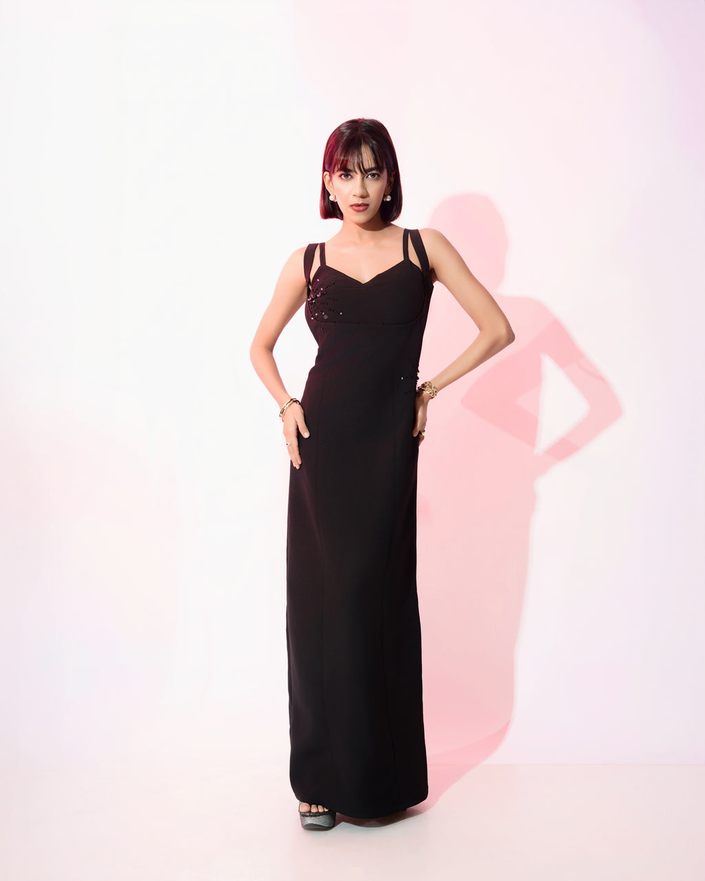 Sera Luxe Black Dress