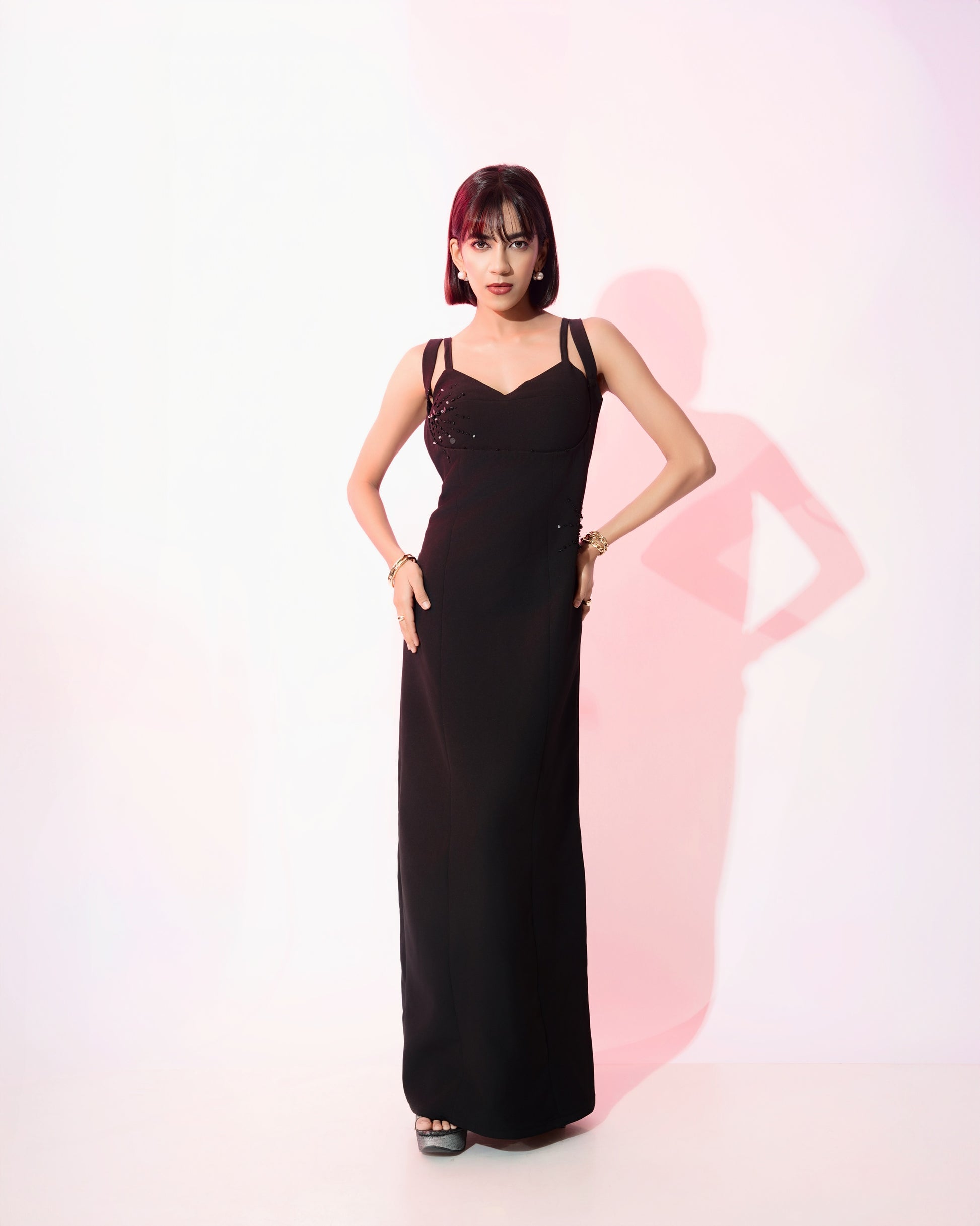 Sera Luxe Black Dress