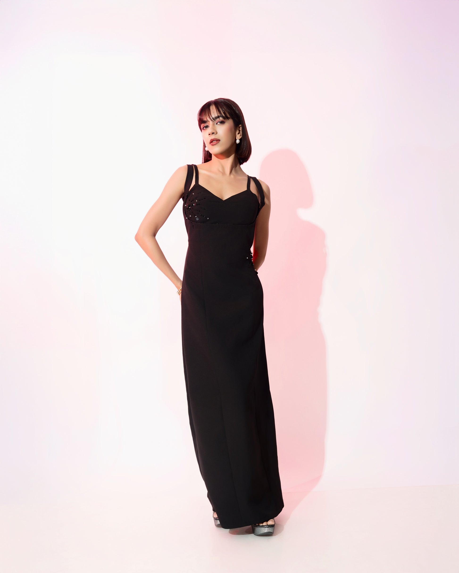 Sera Luxe Black Dress