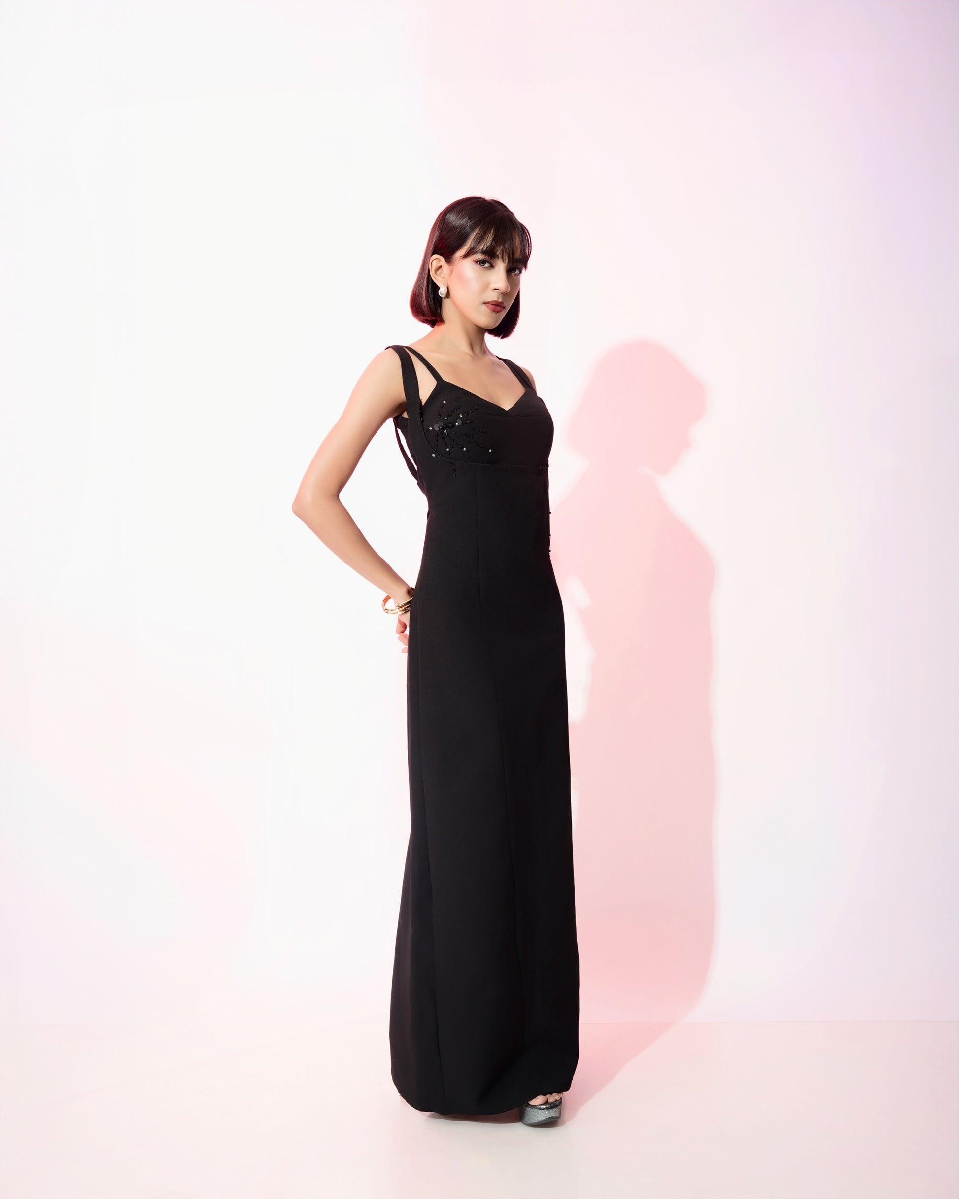 Sera Luxe Black Dress
